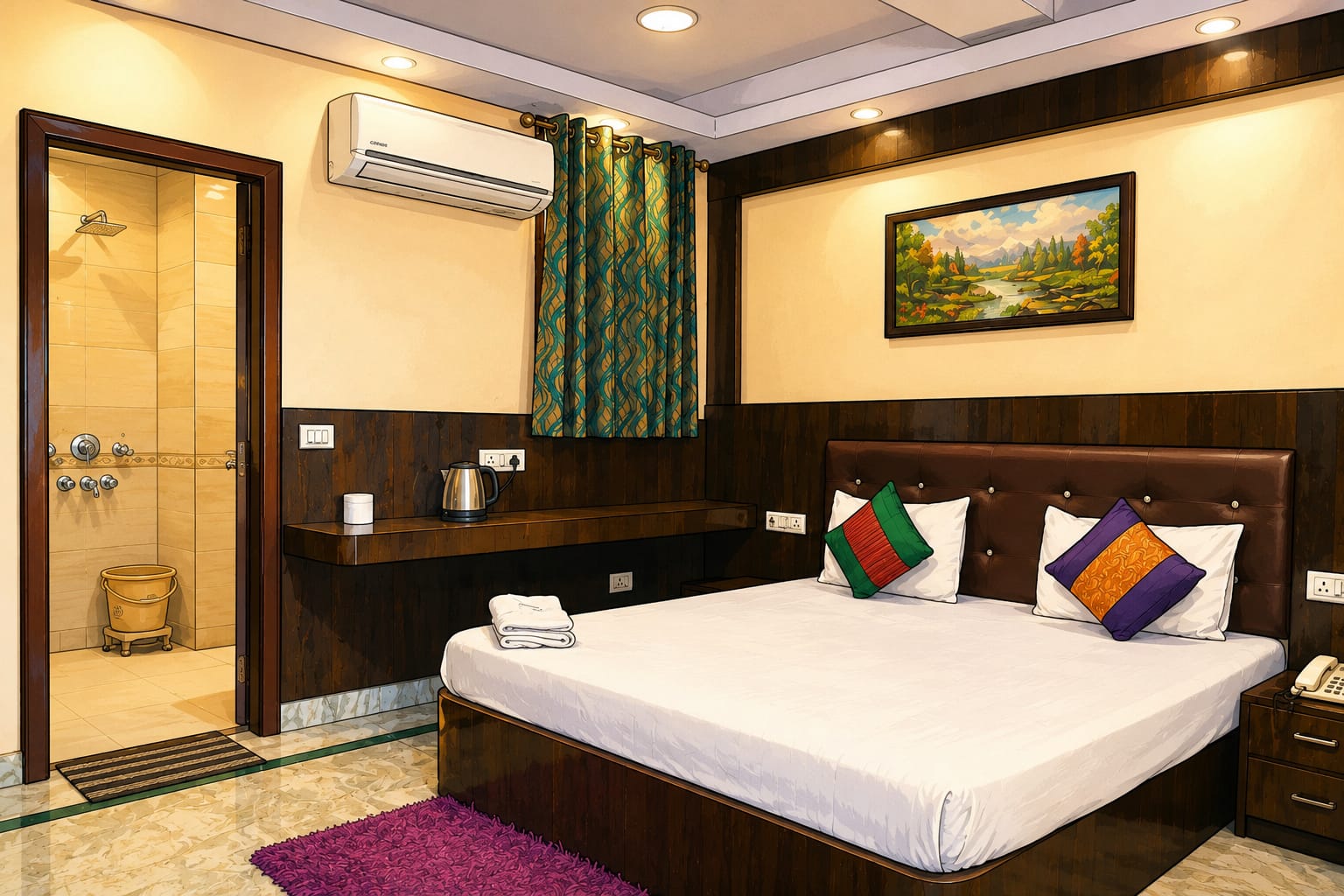 Delux Double Bed With Free Wifi